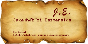 Jakabházi Eszmeralda névjegykártya